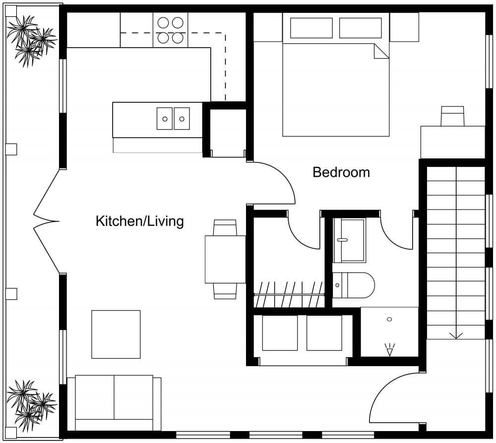1bedroom 2d